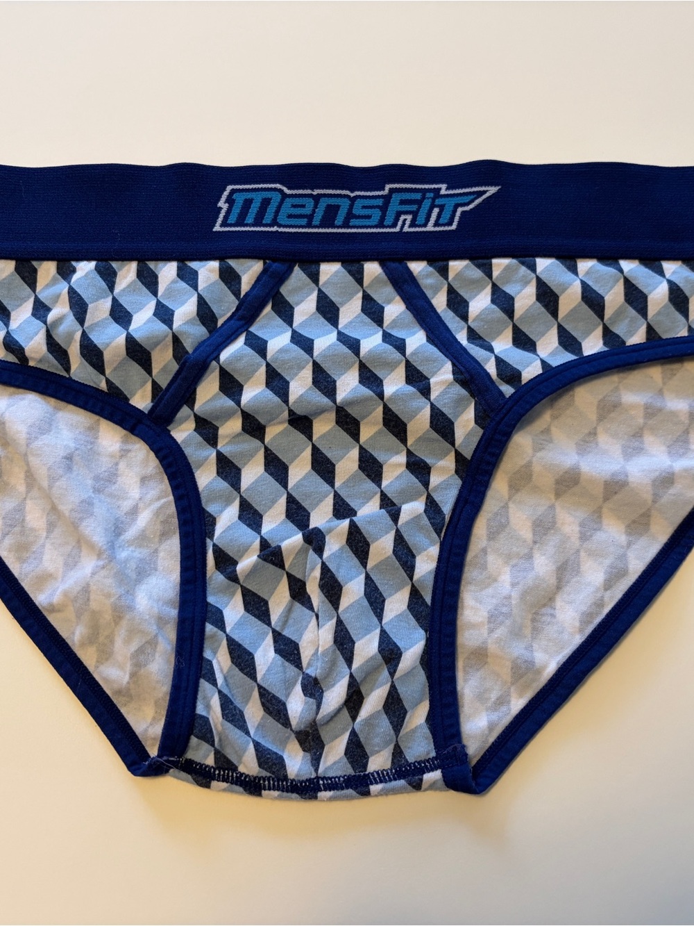 Blue Geometric Briefs - Mensfit